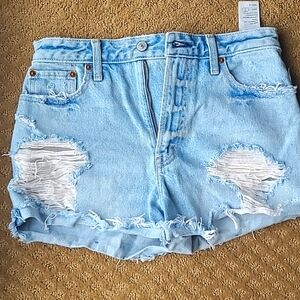 ABERCROMBIE denim high waisted shorts